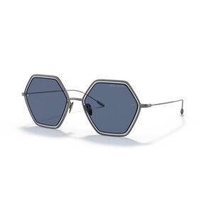 SOLD - NEW - GIORGIO ARMANI AR6130 Matte
Gunmetal Hexagon Sunglasses, Dark Blue